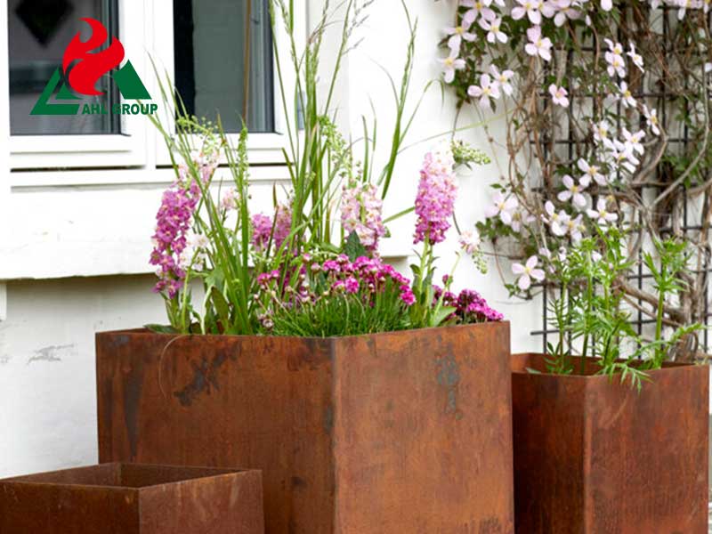 Laser cut corten steel planters bunnings Design